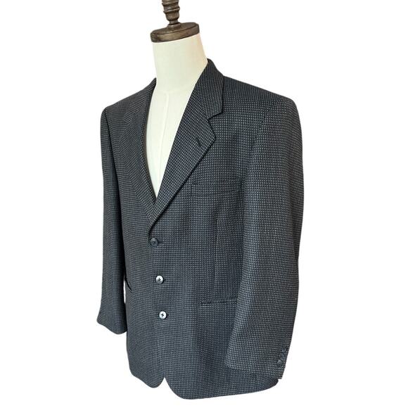 Vintage Bert Pulitzer HOUNDSTOOTH Tweed Wool Blend Sport Coat Jacket Men's 42 - Picture 1 of 16